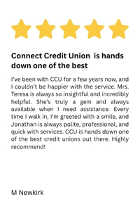 Google Review by M Newkirk for Connect Credit Union