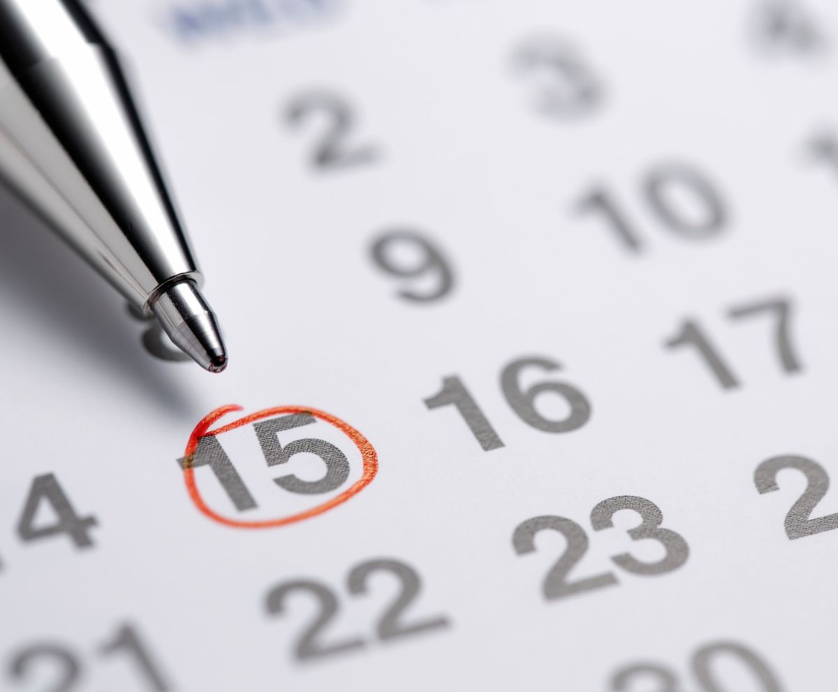 Calendar with a date circled in pen notating a holiday that the branches are closed.